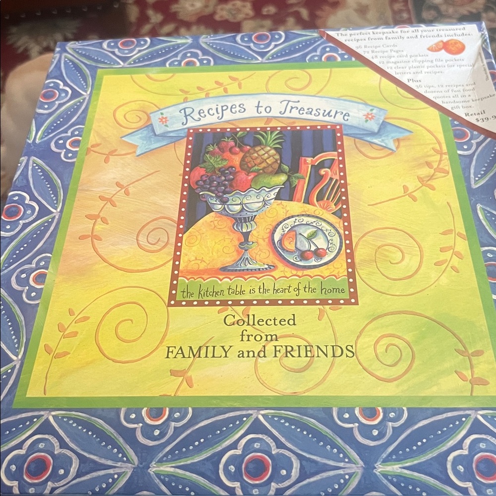 Recipe to Treasures fillable recipe binder